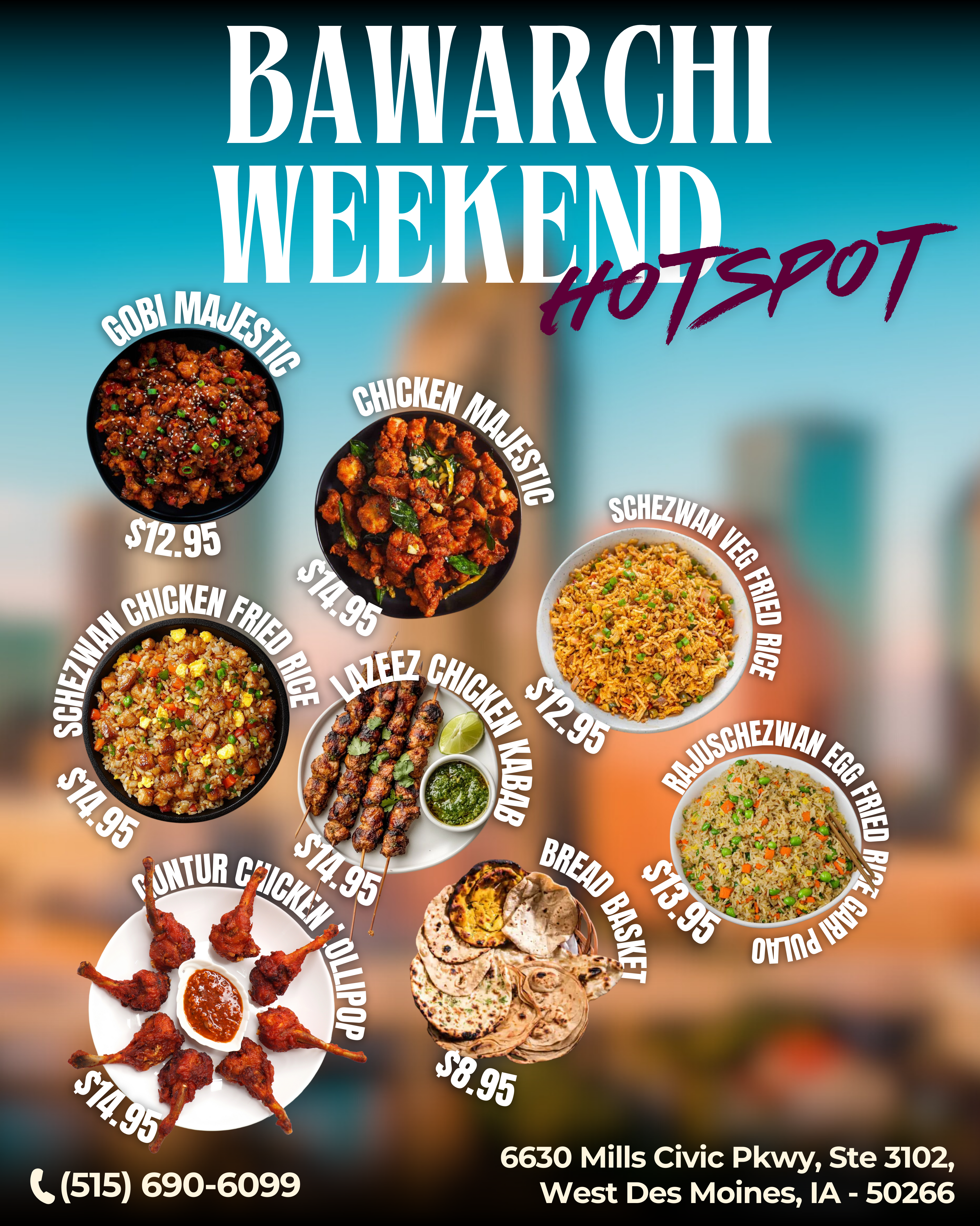 Weekend Cravings? Sorted at Bawarchi Des Moines!